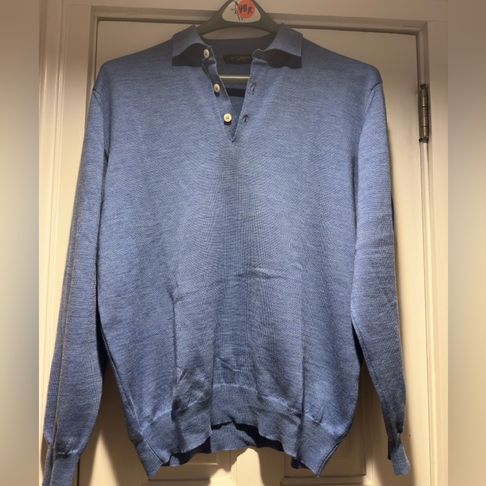 Mitchells Merino Wool Quarter Button Sweater Jacket